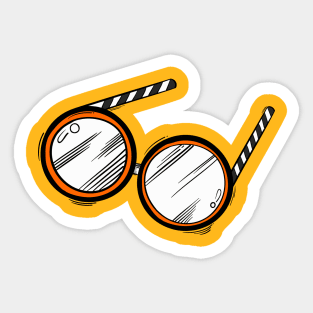 Circle Glasses Sticker